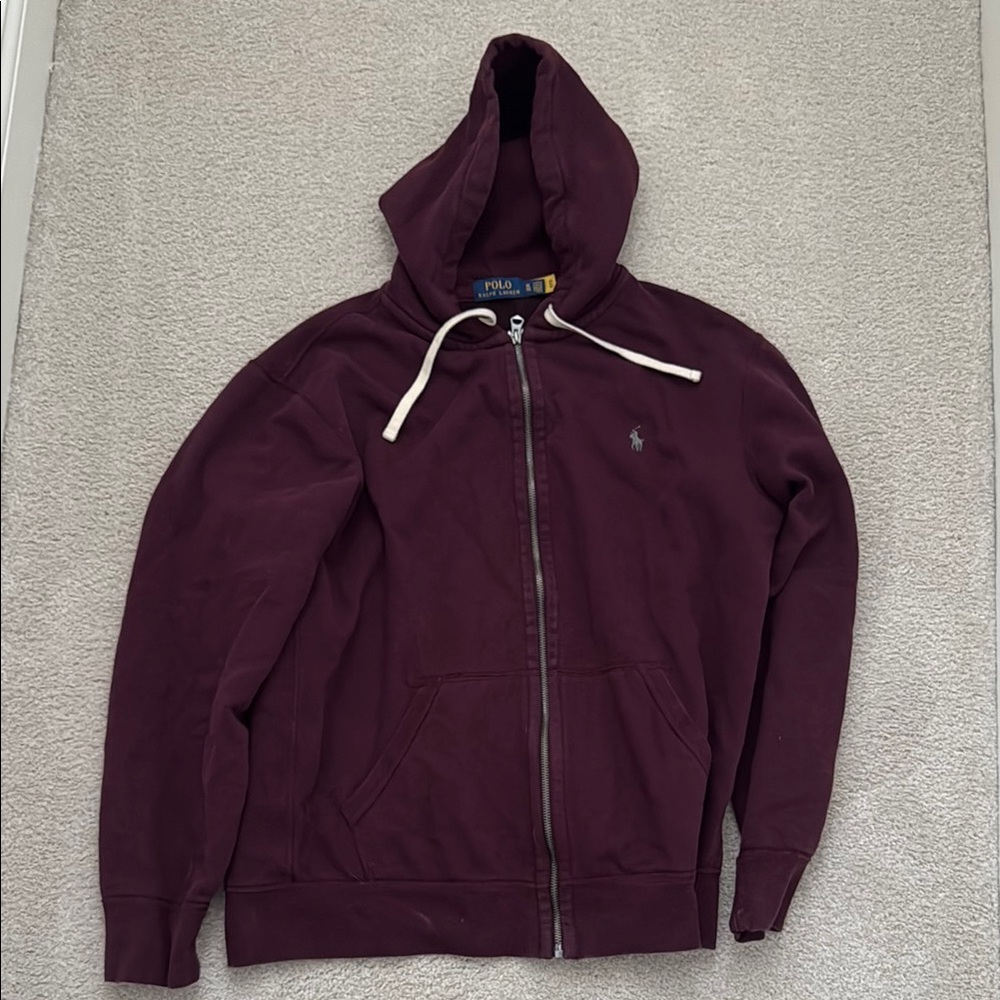 Polo by Ralph Lauren Men's Maroon Hoodie Sweater